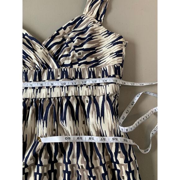 Ann Taylor Sleeveless Surplice V-Neck Empire Waist Mini Dress Multi Women's Sz 8 - Picture 11 of 12